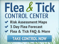 Visit the Flea & Tick Control Center to learn about the flea and tick risk in your area! Learn more!