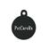 Large Black Circle Personalized Pet Tag 1