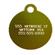 Small Gold Circle Personalized Pet Tag 1