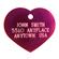 Small Purple Heart Personalized Pet Tag 1