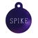 Small Purple Circle Personalized Pet Tag 1