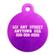 Large Purple Circle Personalized Pet Tag 1