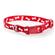 Pet Attire Bone Pattern Collar - Red 1