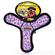 Tuffy's Bowmerang - Pink Leopard Chew Toy 1