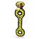 Tuffy's Tug O War - Yellow Bones Chew Toy 1