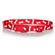 Nylon Adjustable Bone Pattern Collar - Red 1
