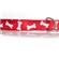 Nylon Adjustable Bone Pattern Collar - Red 2