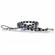 C Nylon Skull Pattern Lead - Black 1
