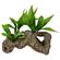 Resin Ornament - Rock Tunnels w/Silk Plants 2