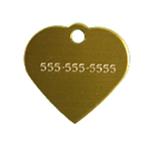 Small Gold Heart Personalized Pet Tag