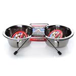 Loving Pet Stainless Steel Packaged Double Diner Dog Bowl