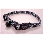 Cat Pirate Adj Breakaway Safety Collar Skulls