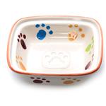 Stoneware Paw Print Square Cat Dish 5