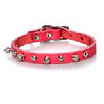 Leather Oak Tan Spike Collar