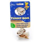 Booda Yummy 2 Knot Rope Bone Peanut Butter Extra Small