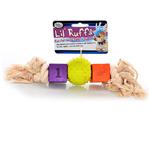 Lil' Ruffs Rubber Toy - Puppy Blocks, Pimple Ball & Rope