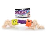 Lil' Ruffs Rubber Toy - Puppy Blocks, Rope & Ribbed Center