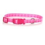 Nylon Adjustable Pattern Collar - Pink Dot
