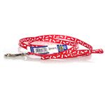 Nylon Bone Pattern Lead - Red