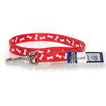 Nylon Bone Pattern Lead - Red