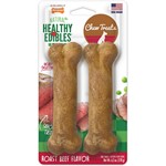 Nylabone Healthy Edibles Roast Beef Flavored Bone - Wolf Twin Pack