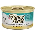 Fancy Feast Canned Sliced Salmon and Chicken for Cats
