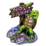 Resin Ornament - Turtle Look w/No Fishing Sign