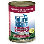 Natural Balance L.I.D Limited Ingredient Diets Wild Boar and Brown Rice Canned Dog Formula