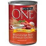 Purina ONE Wholesome Beef & Barley Entrée Tender Cuts In Gravy