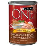 Purina ONE Wholesome Chicken & Brown Rice Entrée Tender Cuts In Gravy