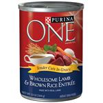 Purina ONE Wholesome Lamb & Brown Rice Entrée Tender Cuts In Gravy