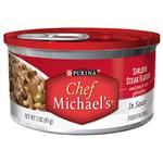 Purina Chef Michael's In Sauce Sirloin Steak Flavor and pea & rice garnishes
