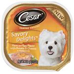 Cesar Canine Cuisine Savory Delights Ham & Egg Flavor With Potato & Cheese In Meaty Juices