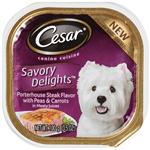 Cesar Canine Cuisine Savory Delights Porterhouse Steak Flavor With Peas & Carrots In Meaty Juices