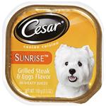 Cesar Canine Cuisine Sunrise Grilled Steak & Eggs Flavor In Meaty Juices Canned Dog Food