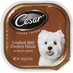 Cesar Canine Cuisine With BBQ Chicken Flavor In Meaty Juices
