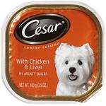 Cesar Canine Cuisine With Chicken & Liver In Meaty Juices