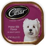 Cesar Canine Cuisine With Prime Rib Flavor In Meaty Juices