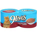 9 Lives Ground Chicken & Beef Canned Cat Food