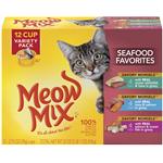 Meow Mix Market Select Savory Morsels Seafood Favorites Variety Pack