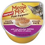 Meow Mix Pate Toppers  With Real Whitefish Topped With Flakes Of Salmon