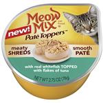 Meow Mix Pate Toppers With Real Whitefish Topped With Flakes Of Tuna 