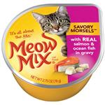Meow Mix Savory Morsels With Real Salmon & Ocean Fish In Gravy