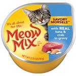Meow Mix Savory Morsels With Real Tuna & Crab In Gravy