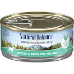 Natural Balance Lid Chicken & Green Pea Canned Cat Recipe