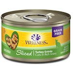 Wellness Grain Free Canned Cat Food Sliced Turkey Entrée 