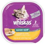 Whiskas Savory Pate Chicken & Liver Dinner Cat Food