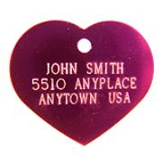 Small Purple Heart Personalized Pet Tag Best Price