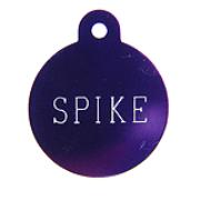 Large Purple Circle Personalized Pet Tag Best Price