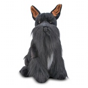 Life Like Miniature Schnauzer Plush Toy
